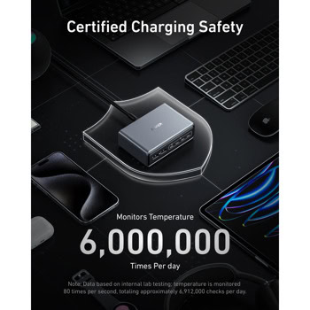 Anker Prime Charger 200W Silver | JAR Computers Anker Prime Charger 200W Silver