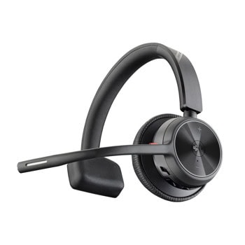 Конферентна слушалка Poly Voyager 4310-M, безжична, шумопотискащ микрофон, 32mm говорител, до 24 часа време на работа, гласови асистенти Google и Siri, сертифицирана за Microsoft Teams, Bluetooth, USB, черна | JAR Computers Poly Voyager 4310-M 77Y91AA