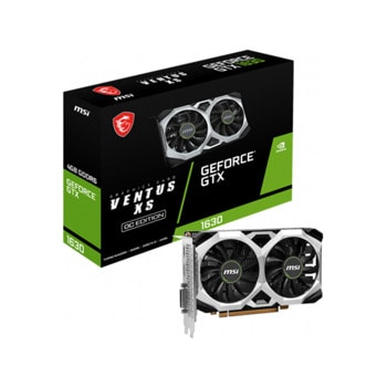Видео карта Nvidia GeForce GTX 1630, 4GB, MSI GeForce GTX 1630 VENTUS XS 4G OC, PCI-E 3.0, GDDR6, 64-bit, DisplayPort, HDMI, DVI-D | JAR Computers MSI GeForce GTX 1630 VENTUS XS 4G OC