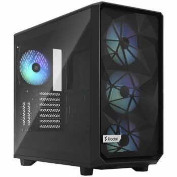 Кутия Fractal Design Meshify 2 RGB, E-ATX/ATX/mATX/mITX, 1x USB 3.1 Gen 2 Type-C, прозорец, черна, без захранване | JAR Computers Fractal Design Meshify 2 RGB FD-C-MES2A-06