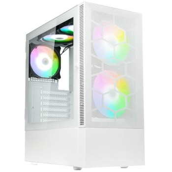Кутия Kolink Observatory MX Mesh ARGB, ATX/Micro-ATX/Mini-ITX, 2x USB 3.0, с прозорец, бяла, без захранване | JAR Computers Kolink Observatory MX Mesh ARGB White GEKL-140