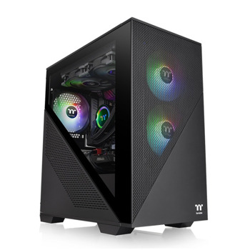 Кутия Thermaltake Divider 170 TG ARGB, mATX/Mini-ITX, 2x USB 3.0, 2x ARGB 120mm вентилатора, с прозорец, черна, без захранване | JAR Computers Thermaltake Divider 170 TG ARGB CA-1S4-00S1WN-00