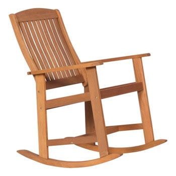 Градински стол Carmen NORA, до 100кг. макс тегло, дърво, дървена база, люлееща функция, кафяв | JAR Computers Carmen NORA