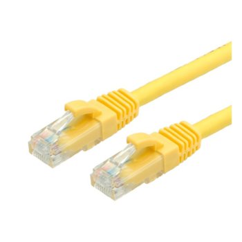 Пач кабел, Roline, UTC, Cat. 5e, AWG 24, 0.5m, жълт | JAR Computers Roline UTC Cat.5e AWG 24 0.5m 21.15.0522