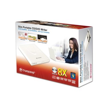 Transcend 8X DVD, Slim Type, USB (White)