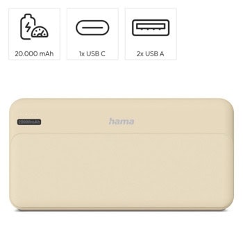 външна батерия power bank hama pocket 20 201775