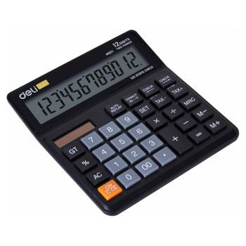 Калкулатор Deli Smart EM01120, 12 разряден дисплей, настолен, проверка на 120 стъпки, функция за запаметяване, черен | JAR Computers Калкулатор Deli Smart EM01120