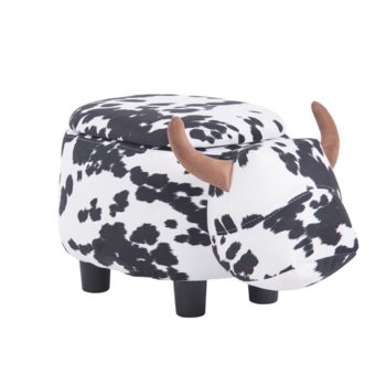 Табуретка Carmen, черно-бяла крава | JAR Computers Детска табуретка с ракла черно-бяла крава