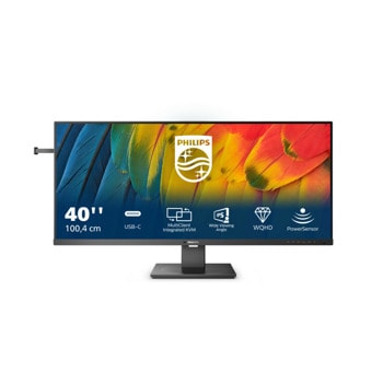 Монитор Philips 40B1U5600/00, 40" (101.60 cm) IPS панел, 100 Hz, WQHD, 4 ms, 500 cd/m2, DisplayPort, HDMI, USB Type C, USB | JAR Computers Philips 40B1U5600/00