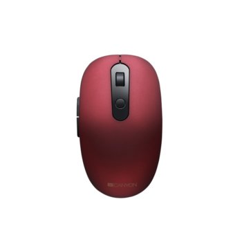 Мишка Canyon CNS-CMSW09R, оптична (1500 dpi), безжична, Bluetooth, 6 бутона, червена image
