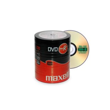 Оптичен носител DVD-R media 4.7Gb, Maxell, 100 бр. | JAR Computers DVD-R 4.7Gb MAXELL 100 бр. shrink
