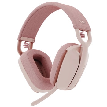 Слушалки Logitech Zone Vibe 100 Rose, безжични, Bluetooth 5.2, микрофон, до 20 часа време на работа, розови | JAR Computers Logitech Zone Vibe 100 - ROSE 981-001224