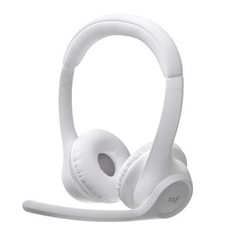 Слушалки Logitech Zone 300, безжични, Bluetooth, шумопотискащ микрофон, 30mm мембрани, до 20 часа време на работа, бели | JAR Computers Logitech Zone 300 Off-White 981-001417