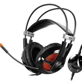 Слушалки Somic G938-BK, микрофон, гейминг, виртуален 7.1 съраунд, 40мм високоговорители, 20Hz - 20KHz честотен диапазон, USB, черни | JAR Computers Somic G938-BK