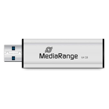 Памет 64GB USB Flash Drive, MediaRange MR917, USB 3.0, сребриста | JAR Computers USB 3.0 64GB MediaRange MR917