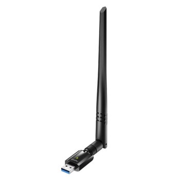 Мрежови адаптер Cudy WU1400, 1400Mbps, 2.4 GHz (400 Mbps)/ 5 GHz (867 Mbps), USB, черен image