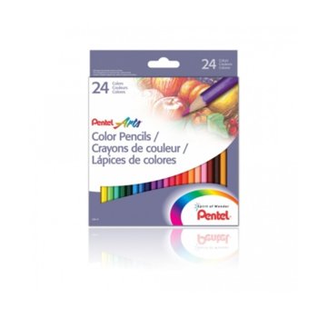 Цветни моливи Pentel Arts, 24 цвята | JAR Computers Цветни моливи Pentel Arts 24