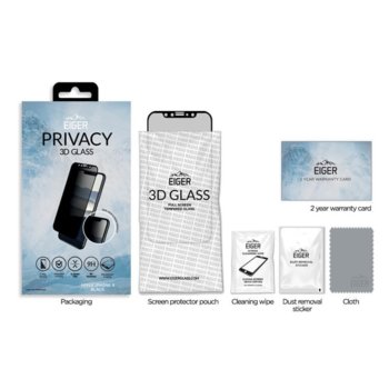 Eiger Privacy 3D Tempered Glass iPhone X
