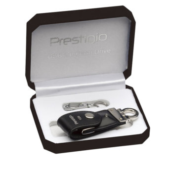 Памет 1GB USB Flash, Prestigio, кожен, черно/кафяво/червено/синьо | JAR Computers 1GB USB Flash