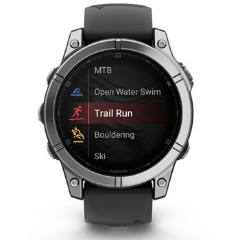 Garmin fenix E Stainless Steel Black Silicone