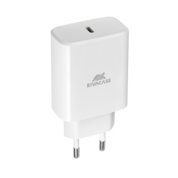 Зарядно устройство Rivacase PS4193W00, от контакт към 1x USB-C(ж), 20V/1.5A, бяло, 30W | JAR Computers Rivacase PS4193W00