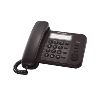 Стационарен телефон Panasonic KX-TS520, 1 линия, черен | JAR Computers Стационарен телефон Panasonic KX-TS520