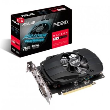 Видео карта AMD Radeon RX 550, 2GB, Asus Phoenix (PH-RX550-2G-EVO), PCI-E 3.0, GDDR5, 128-bit, DP, HDMI, DVI | JAR Computers Asus PH-RX550-2G-EVO