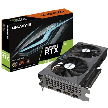 Видео карта Nvidia GF RTX 3060, 12GB, Gigabyte EAGLE OC, PCI-E 4.0, GDDR6, 192-bit, DP, HDMI | JAR Computers Gigabyte GV-N3060EAGLE OC-12GD