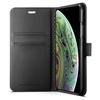 Spigen Wallet S Case iPhone XS/ X (черен)