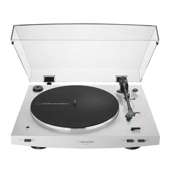 Грамофон Audio-Technica AT-LP3XBT, 33-1/3, 45 об/мин, вграден предусилвател, Bluetooth, 1x RCA, бял | JAR Computers Грамофон Audio-Technica AT-LP3XBT White