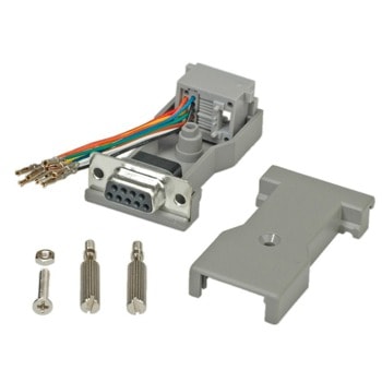 Адаптер Roline 12.03.7530, от DB-9(ж) към RJ-45(ж), 8P/8C, сив | JAR Computers Roline 12.03.7530