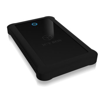Кутия 2.5" (6.35 cm), RaidSonic IB-233U3-B, за 2.5" SATA HDD/SSD, USB 3.0, с предпазен калъф от силикон, черна | JAR Computers RAIDSONIC IB-233U3-B 2.5" sata3 USB 3.0