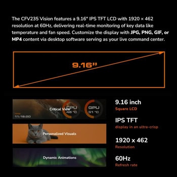 Cougar Gaming CFV235 Vision White CGR-2DA4W-V