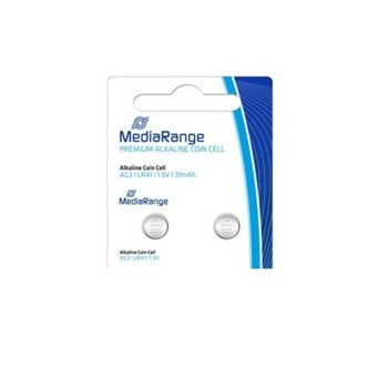 Батерии алкални MediaRange Premium Coin Cells MRBAT117 AG3 (LR41), 1.5V, 31mAh, 1бр. | JAR Computers MediaRange MRBAT117_1PACK