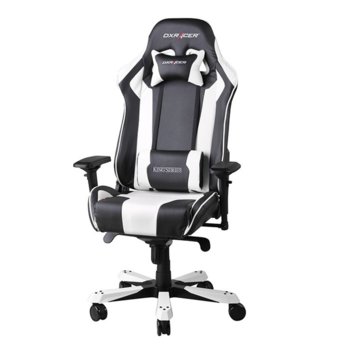 Геймърски стол DXRacer King OH/KF06/NW, черен/бял | JAR Computers DXRacer King OH/KF06/NW