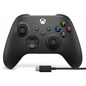 Геймпад Microsoft Xbox Series X Wireless Controller 1V8-00015 + USB-C, за PC/Xbox Series X, черен image