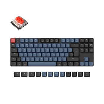 Клавиатура Keychron K1 Pro QMK/VIA, жична/безжична, механична, Low Profile Gateron Mechanical Red суичове, гейминг, RGB подсветка, UK подредба, N-Key Rollover, бяла, USB-C, Bluetooth | JAR Computers Keychron K1 Pro QMK/VIA K1P-H1-UK