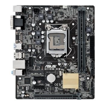 Дънна платка Asus H110M-CS, H110, LGA1151, DDR4, PCI-E(VGA), 4x SATA 6Gb/s, 2x USB 3.0, uATX | JAR Computers Asus H110M-CS