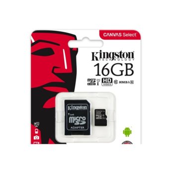 16GB Kingston Canvas Select SDCS/16GB