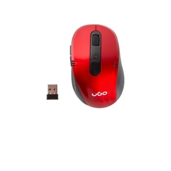uGo Mouse MY-02 wireless optical 1800DPI, Red