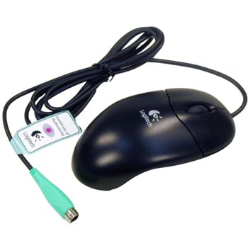 Мишка Logitech S96, оптична, черна, PS/2 | JAR Computers Logitech S96 оптична черна PS/2