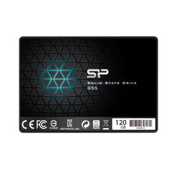 Памет SSD 120GB Silicon Power Slim S55, SATA 6Gb/s, 2.5"(6.35 cm), скорост на четене 460MB/s, скорост на запис 360MB/s | JAR Computers 120GB Silicon Power Slim S55 SP120GBSS3S55S25