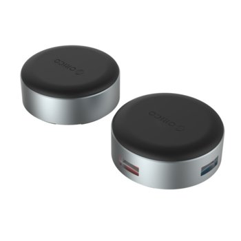 USB Хъб Orico ANS1, 3 порта, от USB Type-A към 3x USB 3.0 Type-A, алуминиев корпус, сребрист | JAR Computers Orico ANS1