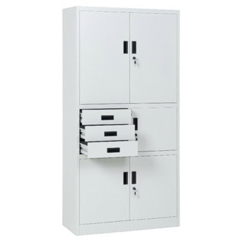 метален шкаф carmen cr-1281 е k - сив | JAR Computers метален шкаф carmen cr-1281 е k - сив