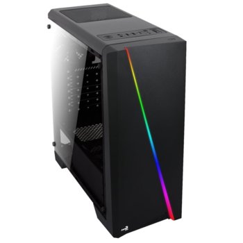 Кутия AeroCool Cylon BG RGB, ATX/Micro-ATX/Mini-ITX, 1х USB 3.0, 1х 2.0, SD card reader, RGB, 1x 120mm вентилатор, прозорец, черна, без захранване | JAR Computers AeroCool Cylon BG RGB ACCM-PV10013.11