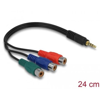 3x rca chinch ж към jack 3.5mm м