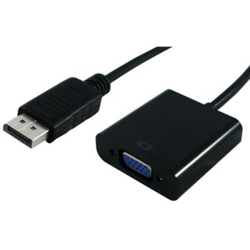 Кабел Roline S3201-10, DisplayPort(м) към VGA(ж), черен | JAR Computers Roline S3201-10 DisplayPort(м) към VGA(ж)