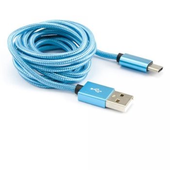 Кабел SBOX, от USB A(м) към USB C(м), 1.5m, син | JAR Computers SBOX USB-TYPEC-15BL USB A(м) към USB C(м) 1.5m