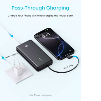 anker zolo, 20000mah, 22.5w, qc + pd (черен)