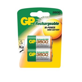 Акумулаторна Батерия GP, NiMH R14 /C/ 350CHC, 1.2V, 3500 mAh, 2 бр.в опаковка | JAR Computers Акумулаторна Батерия NiMH  R14 /C/ 350CHC  1.2V